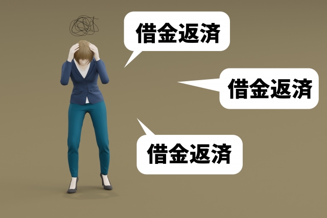 お金を手に頭を抱える。天草市で債務整理の無料相談が弁護士にできます